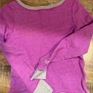 The North Face Women's Purple Crewneck Sweater with Gray Trim